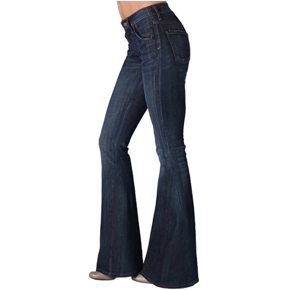 CITIZENS OF HUMANITY Angie Super Flare Jeans Moon River Indigo Retro Mid Rise 26 - Picture 1 of 16